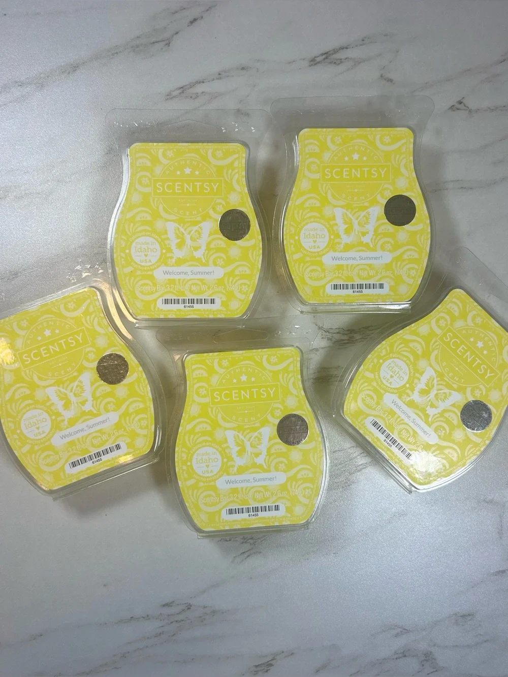 Scentsy Yellow Welcome, Summer! Wax Melt Bars - 5-Pack